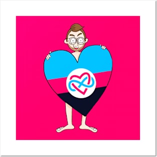 Polyamory Pride Heart Posters and Art